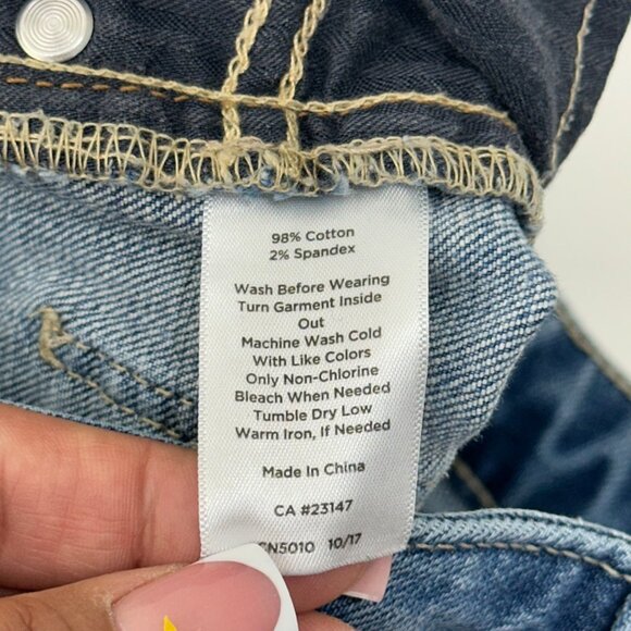 Talbots Womens Flawless Slim Ankle Jeans Size 6 Medium Wash Distressed Denim - Picture 3 of 12